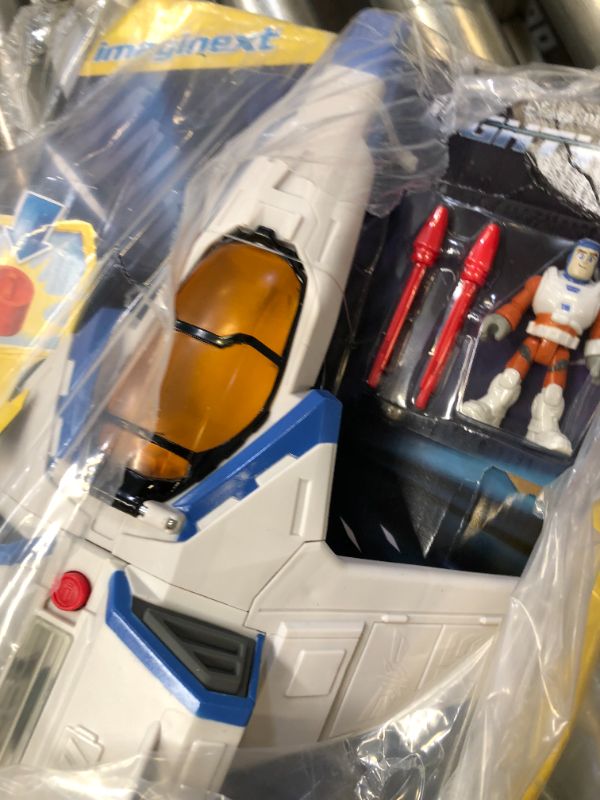 Photo 1 of Fisher-Price Imaginext Disney Pixar Lightyear Lights  Sounds XL-15 Spaceship  Buzz Lightyear Figure Set