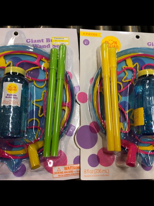 Photo 2 of 2 Giant Bubble Wand 2pk - Sun Squad