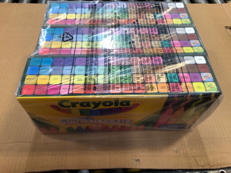 Photo 2 of Crayola Washable Sidewalk Chalk 64 Colors----PACK OF 3