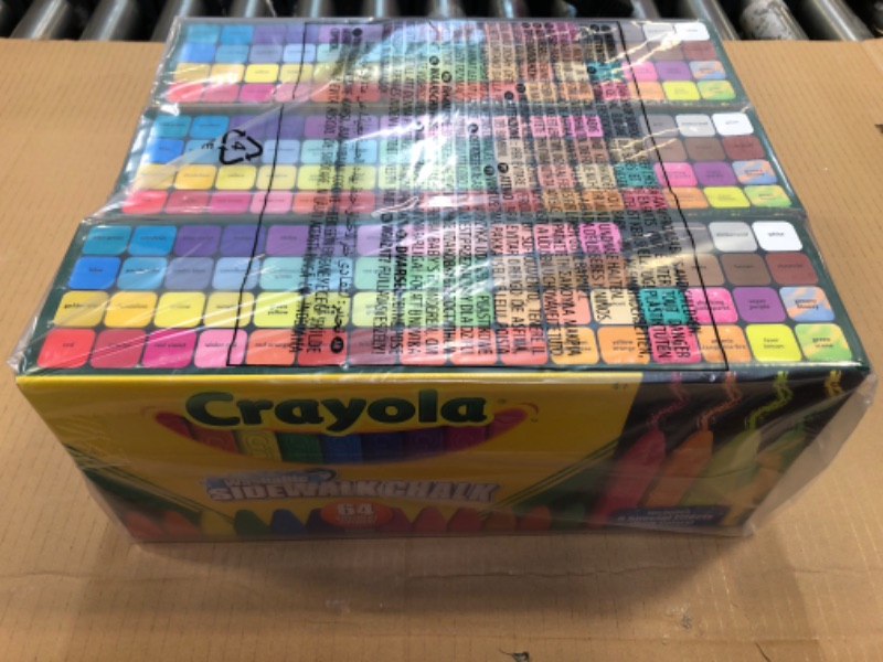 Photo 1 of Crayola Washable Sidewalk Chalk 64 Colors----PACK OF 3