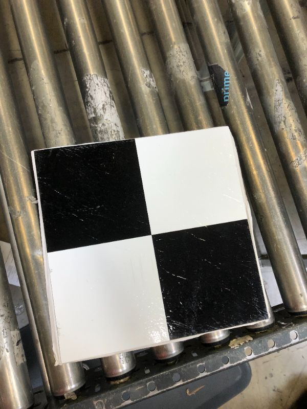 Photo 3 of Achim Sterling Self Adhesive Vinyl Floor Tile - 20 Tiles/20 sq. ft., 12 x 12, Black & White