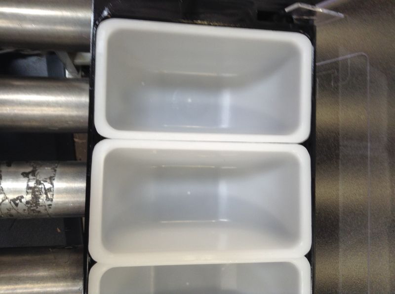 Photo 1 of 
Simpli-Magic 79241 Ice Cooled Condiment Dispenser Serving Container Chilled Garnish Tray Bar Caddy for Home Work or Restaurant, Large 6 Compartment, Black
