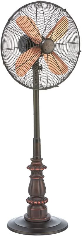 Photo 1 of DecoBREEZE Pedestal Fan Adjustable Height 3 Speed Oscillating Fan, 16 In, Kipling
