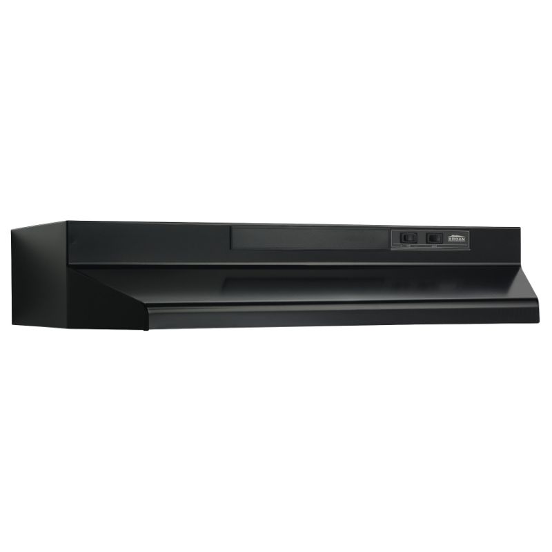 Photo 1 of Broan-NuTone F403023 30-inch Under-Cabinet 4-Way Convertible Range Hood with 2-Speed Exhaust Fan and Light, Black
