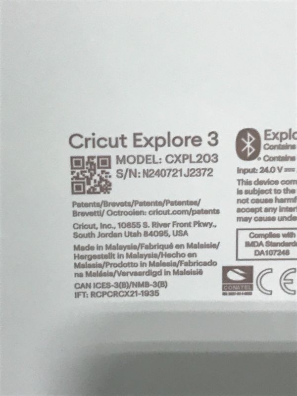 Photo 4 of Cricut Explore 3 - 2X Faster DIY Cutting Machine for all Crafts, Matless Cutting with Smart Materials, Cuts 100+ Materials, Bluetooth Connectivity, Compatible with iOS, Android, Windows & Mac
