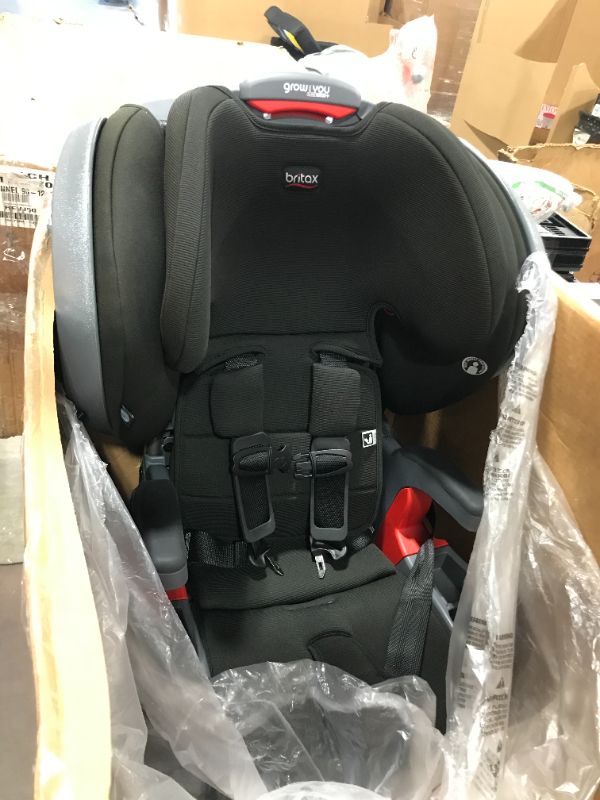 Photo 3 of Britax Grow with You ClickTight Plus Harness-2-Booster Car Seat, Jet Safewash Fabric
