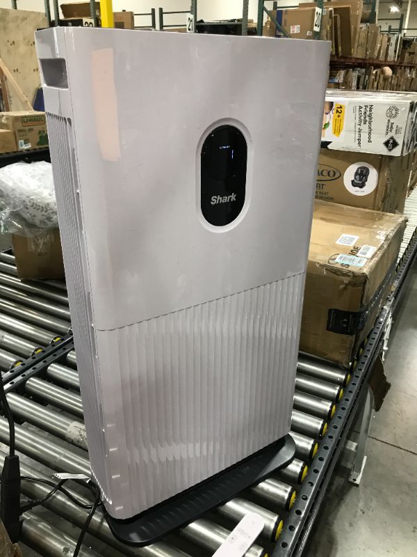 Photo 2 of Shark HE601 Air Purifier 6 True HEPA Cleans up to 1200 Sq. Ft., Captures 99.98% of Particles, dust, allergens, Smoke, 0.1–0.2 microns, Advanced Odor Lock, Quiet, 6 Fan, White
