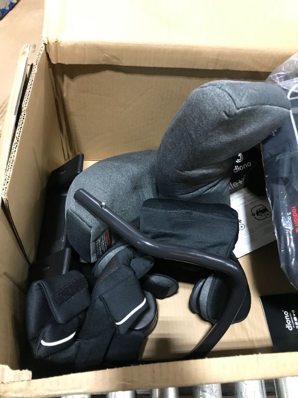 Photo 1 of Diono Radian 3QXT 4-in-1 Rear and Forward Facing Convertible Car Seat, Safe Plus Engineering, 4 Stage Infant Protection, 10 Years 1 Car Seat, Slim Fit 3 Across, Jet Black Black Jet QXT