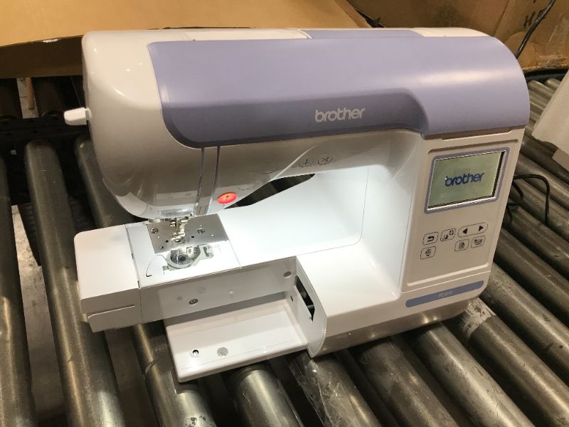 Photo 1 of Brother PE800 Embroidery Machine, 138 Built-in Designs, 5" x 7" Hoop Area, Large 3.2" LCD Touchscreen, USB Port, 11 Font Styles
