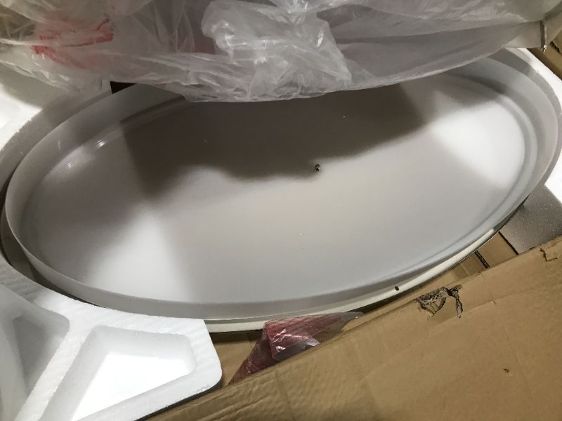 Photo 2 of 587261 Owens Integrated Led Flush Mount Ceiling Light Oval Brushed Nickel
