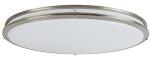 Photo 1 of 587261 Owens Integrated Led Flush Mount Ceiling Light Oval Brushed Nickel
