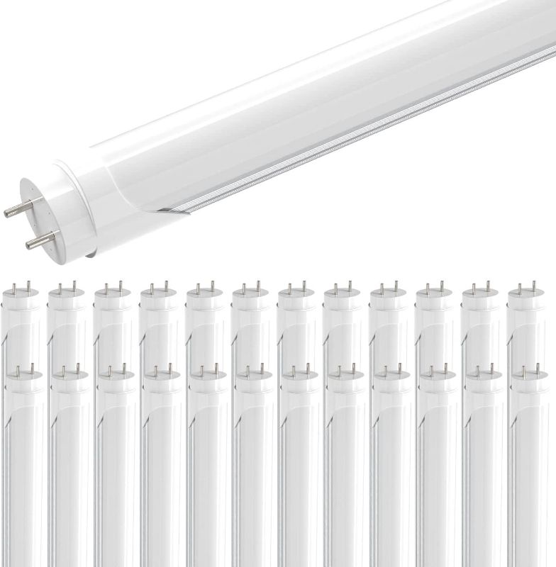 Photo 1 of CNSUNWAY LIGHTING 4FT LED Light Bulbs, 22W 2400LM High Bright, 5000K Daylight, Dual-Ended Power, Type-B Remove Ballast, 48" LED Fluorescent Replacement Bulb, Frosted Cover (Pack of 25)
