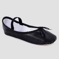 Photo 1 of Freestyle by Danskin Girls' Ballet Slippers - Black, size 9