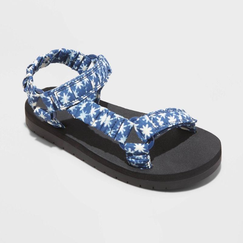 Photo 1 of Girls' Mae Ankle Quarter Sandals - Cat & Jack Blue 13
