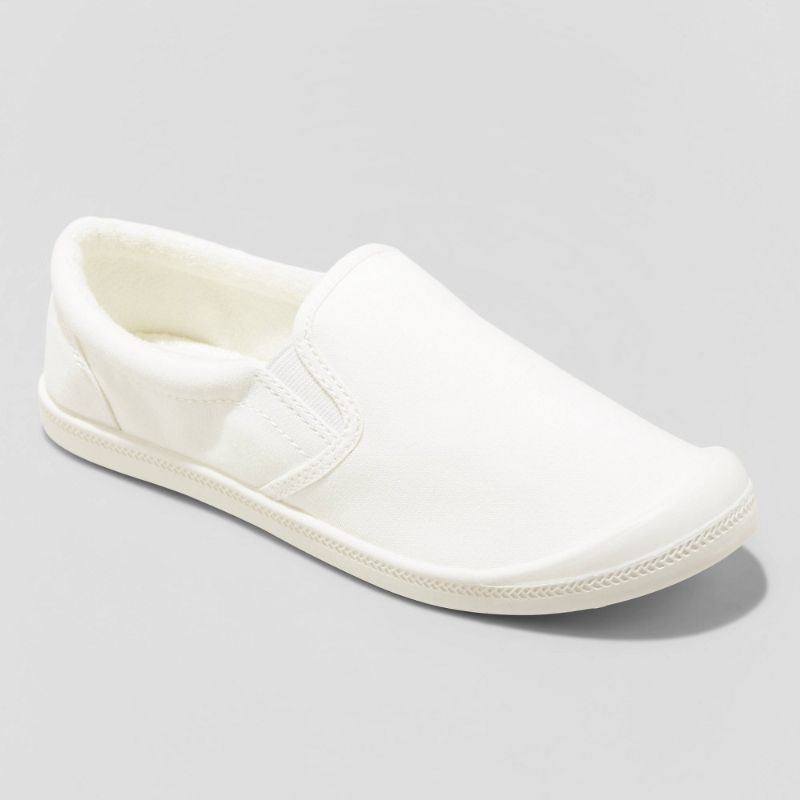 Photo 1 of Women's Mad Love Kasandra Slip-on Canvas Sneakers, White, Size 10