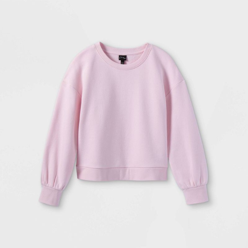 Photo 1 of Kids' Cropped Crew Neck Sweatshirt - Art Class™  M
