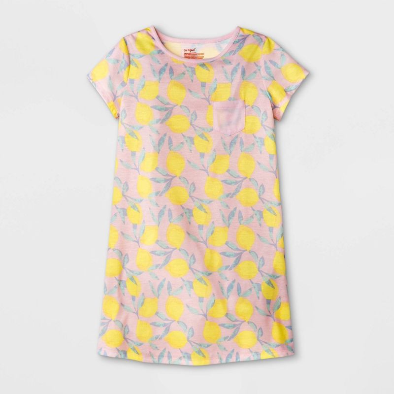 Photo 1 of Girls' Lemon NightGown - Cat & Jack™ Pink XL
