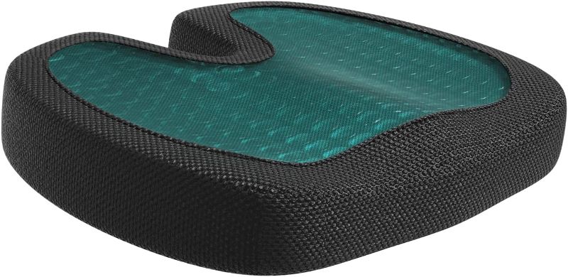 Photo 1 of Amazon Basics Gel Enhanced Memory Foam Seat Cushion for Office Chair & Gel Enhanced Back Support Cushion
