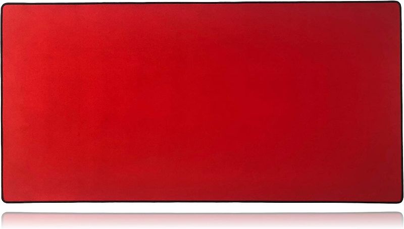 Photo 1 of Mega Size Gaming Mouse Pad - Anti Slip Rubber Base - Stitched Edges - Large Desk Mat - 48" x 24" x 0.16" (Mega, All Red)
