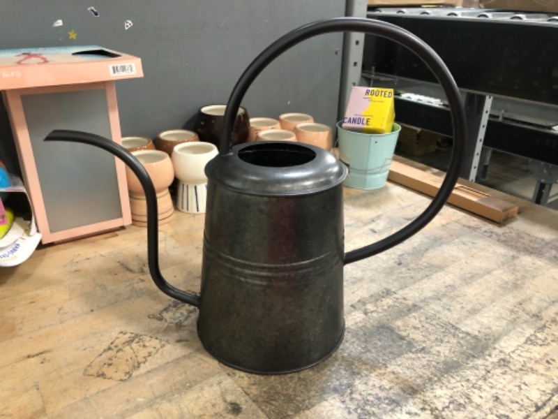 Photo 2 of 1.1gal Iron Watering Can Dark Gray - Smith & Hawken™
