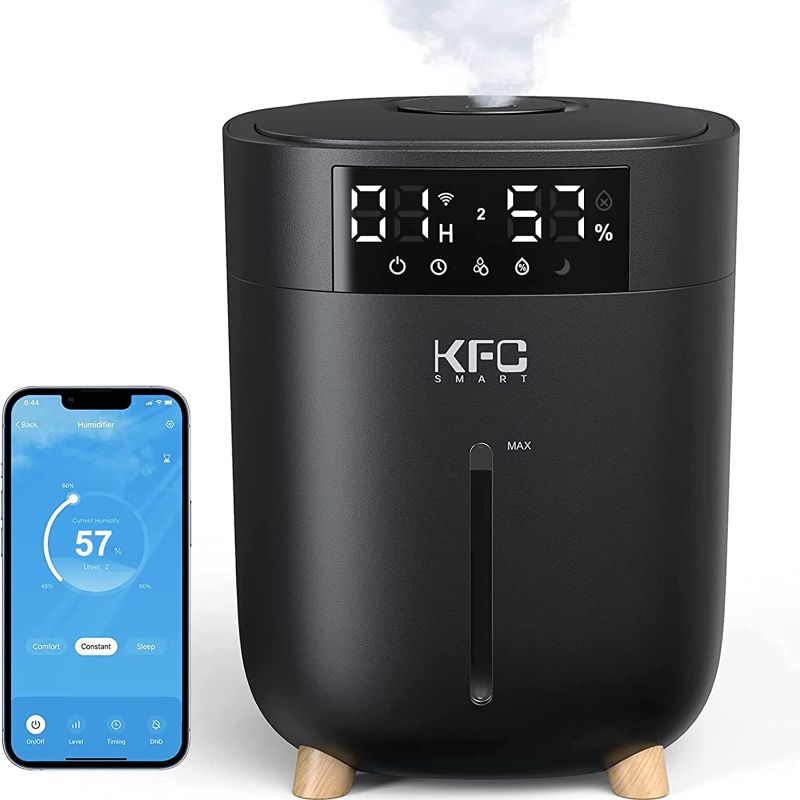 Photo 1 of Humidifiers for Bedroom Large Room - Smart 8L Top Fill Cool Mist Humidifiers for Home, Nursery, Baby, Plant with Essential Oil Diffuser, Ultrasonic Air Humidifier with Adjustable 360° Rotation Nozzle
