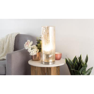 Photo 1 of 
Lavish Home 72-UPLT-1 LED Uplight Table Lamp with Textured Tree Bark Pattern & Included LED Light Bulb for Home Uplighting - Silver Mercury
