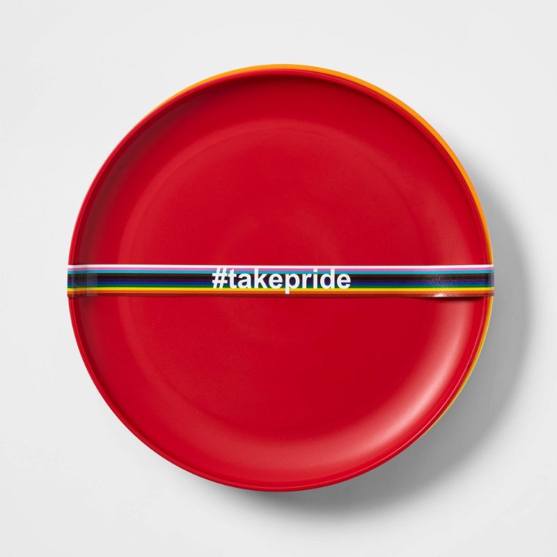 Photo 1 of (x3) 6pc Rainbow Dining Plate Set Multicolor - Pride
