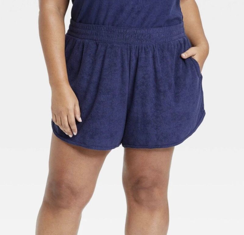 Photo 1 of AVA AND VIV NAVY LOUNGE SHORTS 1X