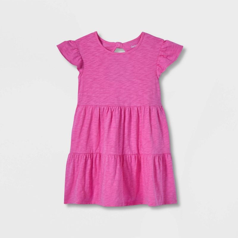 Photo 1 of Girls' Wash Knit Tiered Short Sleeve Dress - Cat & Jack™
M