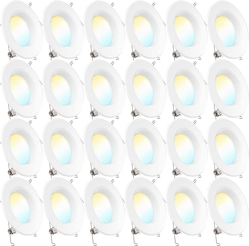 Photo 1 of Sunco Lighting 24 Pack 5/6 Inch LED Can Lights Retrofit Recessed Lighting, Selectable 2700K/3000K/3500K/4000K/5000K Dimmable, Baffle Trim, 13W=75W, 1050 LM, Replacement Conversion Kit, UL Energy Star
