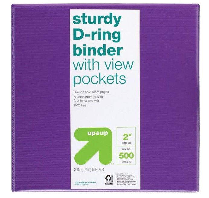 Photo 1 of 2" 3 Ring Binder Clear View - up & up™ SET OF 2

