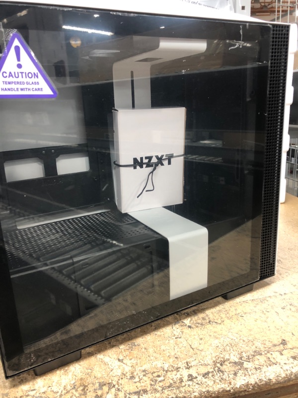 Photo 2 of NZXT H210 - CA-H210B-W1 - Mini-ITX PC Gaming Case - Front I/O USB Type-C Port - Tempered Glass Side Panel - Cable Management System - Water-Cooling Ready - Radiator Bracket - White/Black