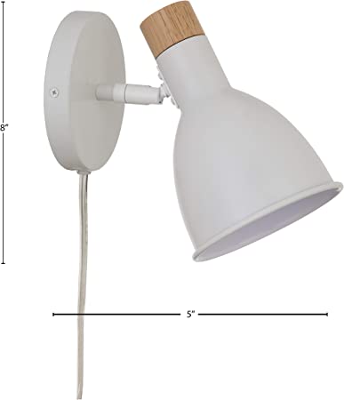 Photo 1 of Amazon Brand – Rivet Scandinavian Wall Sconce, 8"H, Matte White
