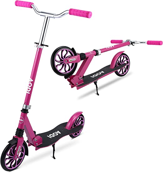 Photo 1 of AODI Kick Scooter for Adults and Kids, Scooter with 2 Big Wheels - Adjustable Handlebars/Shock Absorption Mechanism Design Folding Scooters for Ages 6+ Years Riders up to 220 lbs
