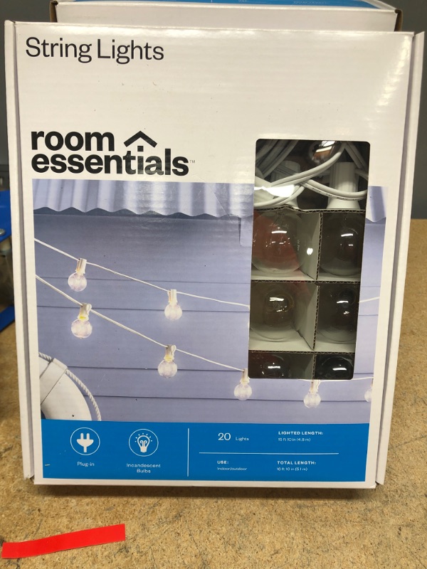 Photo 2 of 20ct Incandescent Glass G40 Bulbs - Room Essentials