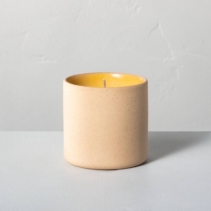 Photo 1 of 4oz Grapefruit Basil Natural Clay Seasonal Candle Gold - Hearth & Hand™ with Magnolia
