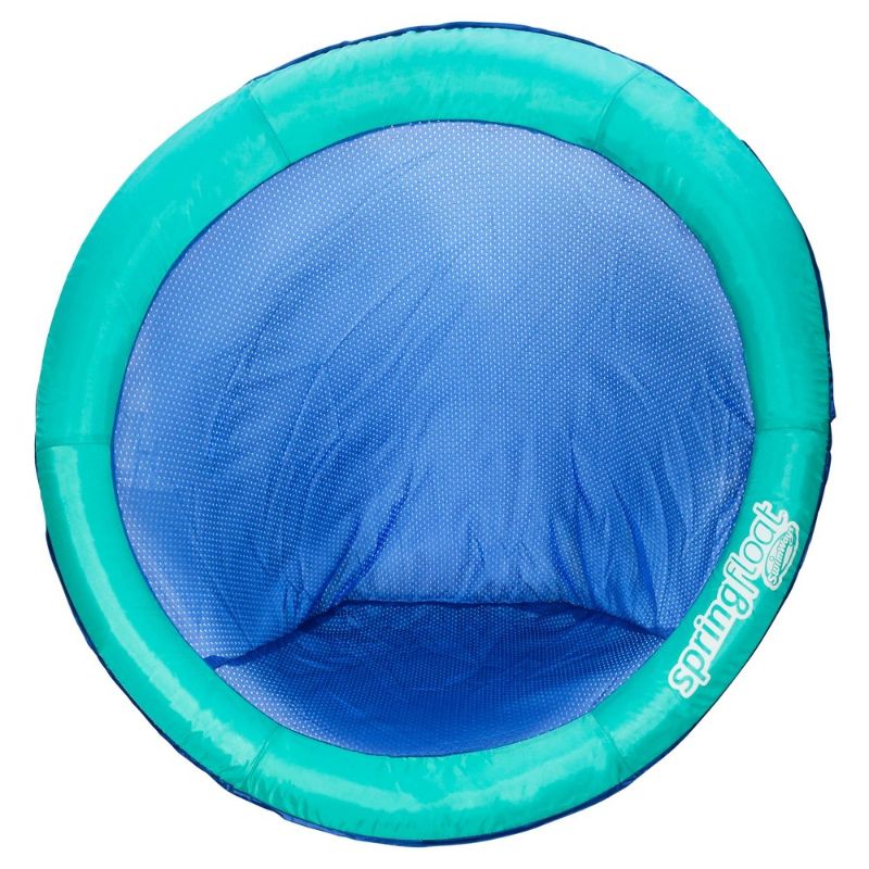 Photo 1 of **NEW** SwimWays Spring Float Papasan Inflatable Lounge Chair for Men & Women Ages 15+ Blue
