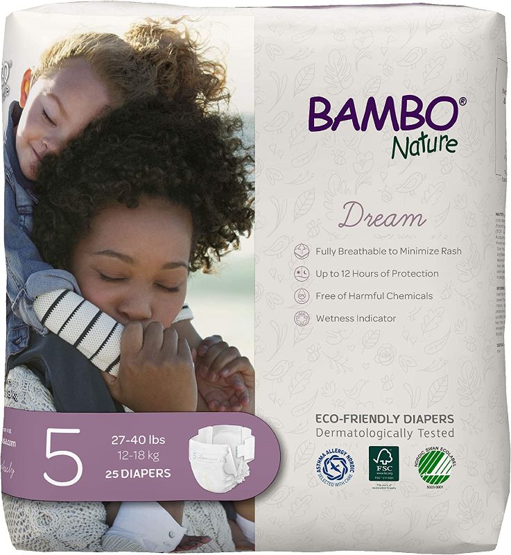 Photo 1 of Bambo Nature Premium Eco-Friendly Baby Diapers (SIZES 1 TO 6 AVAILABLE), Size 5, 150 Count
