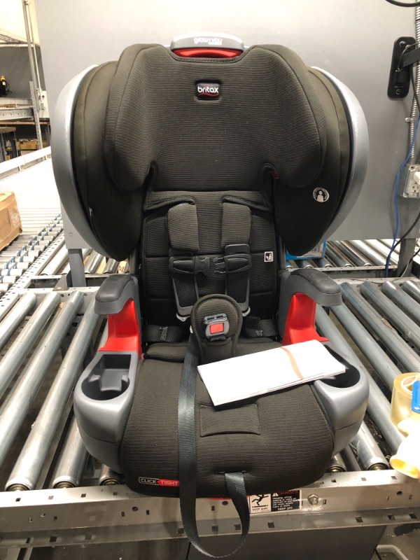 Photo 3 of Britax Grow with You ClickTight Plus Harness-2-Booster Car Seat, Jet Safewash Fabric
