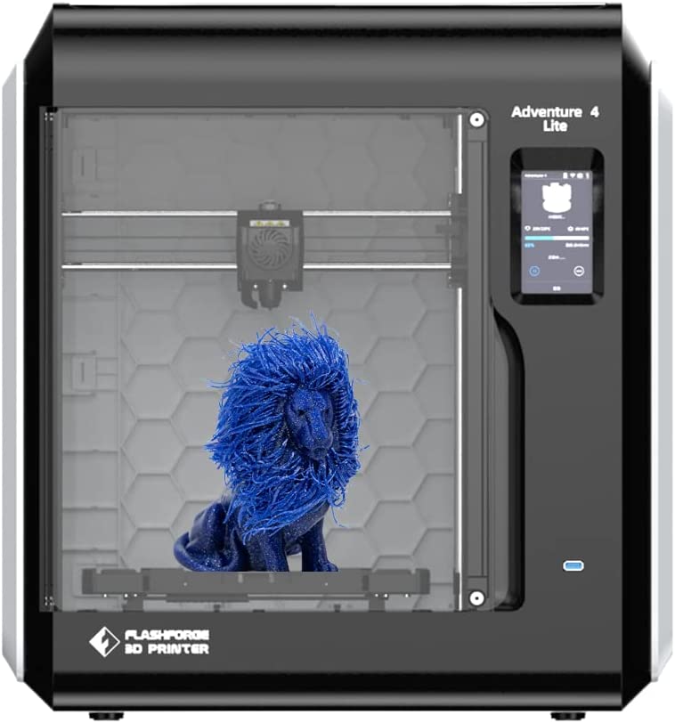 Photo 1 of FlashForge Adventurer 4 Lite 3D Printer Leveling-Free with Quick Removable Nozzle, Carborundum Glass Platform and Resume Printing Function, 220x200x250mm Printing Size
