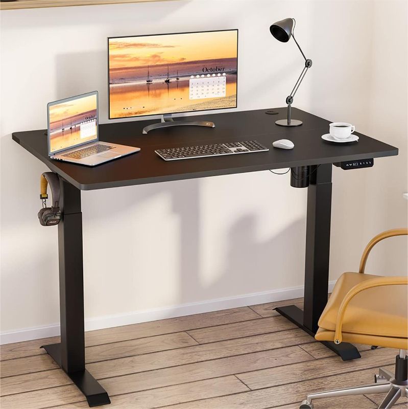 Photo 1 of Meilocar Height Adjustable Electric Standing Desk, Sit Stand Computer Desk w/Memory Controller, Home Office