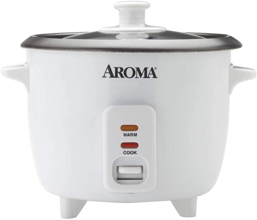 Photo 1 of Aroma Housewares Aroma 6-cup (cooked) 1.5 Qt. One Touch Rice Cooker, White (ARC-363NG), 6 cup cooked/ 3 cup uncook/ 1.5 Qt.
