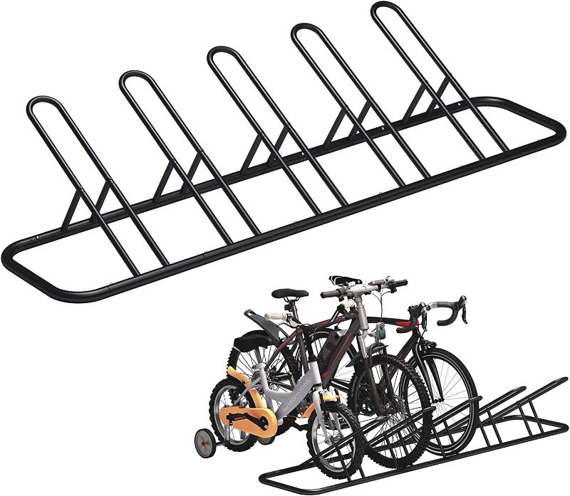 Photo 1 of ***PARTS ONLY*** Mr IRONSTONE 5 Bike Rack, Floor Bike Rack for Garage, Indoor/Outdoor Bike Storage Stand Bicycle Parking Rack, for Mountain Bike, Road Bike and Kids Bike
