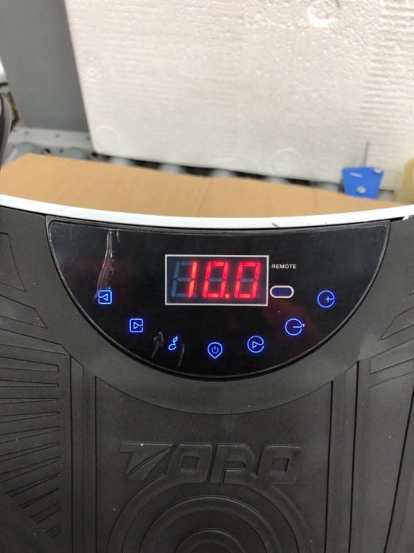 Photo 3 of ***TESTED POWERED ON ****
TODO Vibration Plate Exercise Machine Whole Body Vibration Machine for Relieving Muscle Tightness, Remote Control/3 Resistance Loops/Resistance Bands
