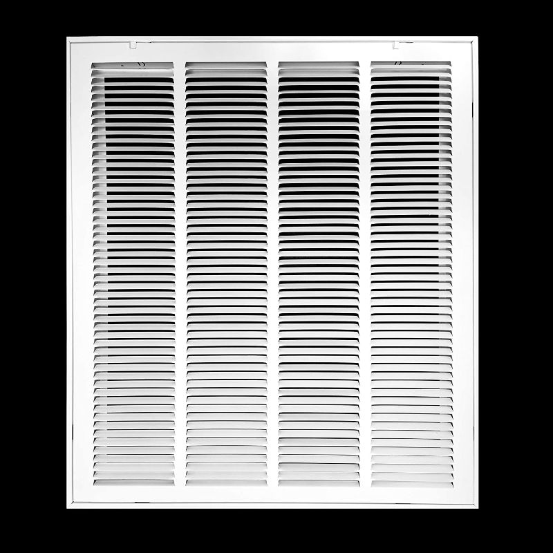 Photo 1 of 18"W x 22"H [Duct Opening Measurements] Steel Return Air Filter Grille [Removable Door] for 1-inch Filters | Vent Cover Grill, White | Outer Dimensions: 20 5/8"W X 24 5/8"H for 18x22 Duct Opening
