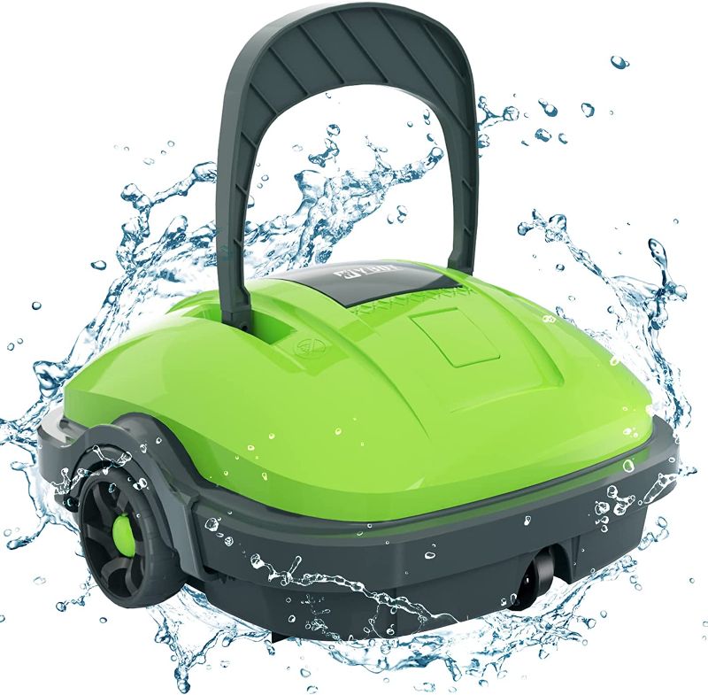 Photo 1 of WYBOT Cordless Pool Cleaner Robot, Automatic Pool Vacuum Lasts 50 Mins, for Above Ground Pool and Flat Bottom In Ground Pool, Dual-Motor,180?m Fine Filter Up to 525 Sq.Ft, Green
