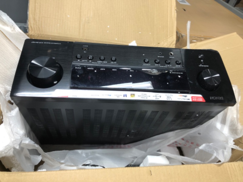 Photo 2 of *PARTS ONLY* Denon AVR-S570BT (2022 Model) 5.2 Channel AV Receiver - 8K Ultra HD Audio & Video, Enhanced Gaming Experience, Wireless Streaming via Built-in Bluetooth, (4) 8K HDMI Inputs, Supports eARC
