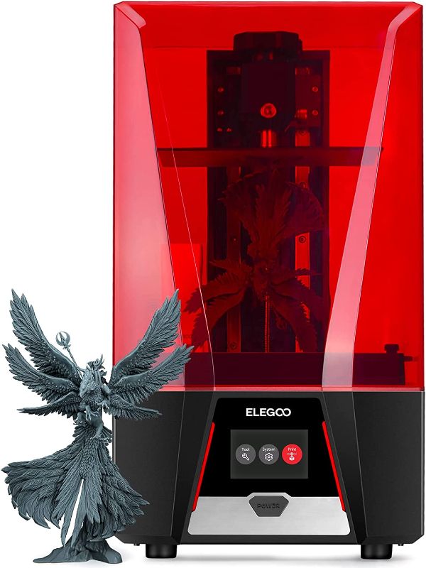 Photo 1 of ELEGOO Saturn 2 MSLA 3D Printer, UV Resin Photocuring Printer with 10-inch 8K Monochrome LCD, 219x123x250mm / 8.62x4.84x9.84 Inch Larger Printing Size