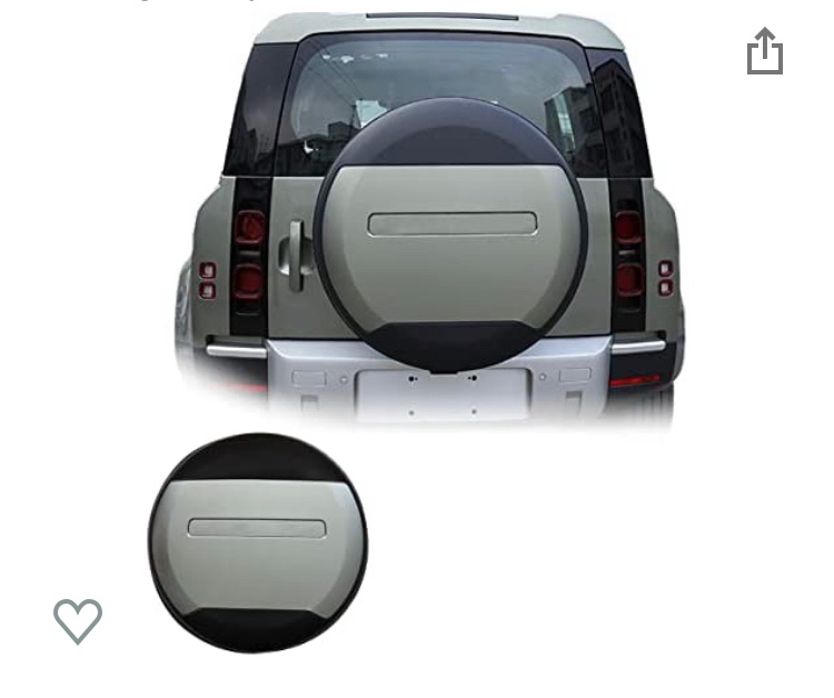 Photo 1 of 7 Styles Car Rear Spare Tire Protective Cover for Land Rover Defender 110 130 2020 Car Exterior Accessories (with Logo) (4 Styles)