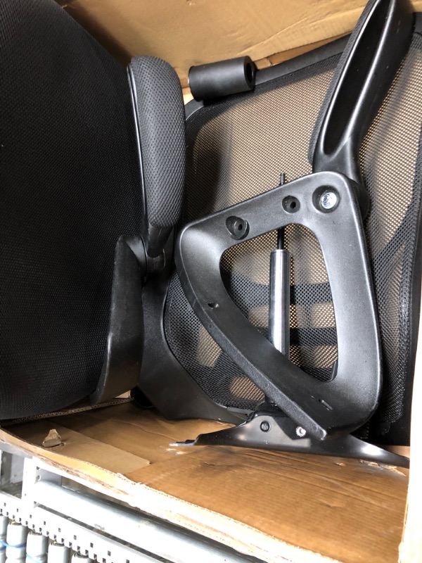 Photo 1 of USED: Flash Furniture High Back Black Mesh Ergonomic Swivel Office Chair with Black Frame and Flip-up Arms
